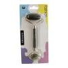Green jade massage roller, double-head design, metal handle, transparent packaging, colorful background card paper beauty massage tool Item Picture